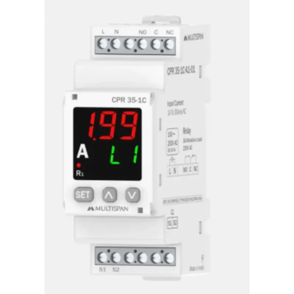 Multispan CPR-35-1C Voltage And Current Protection Relay 100 -270V AC Supply 90X35