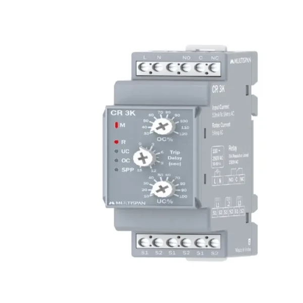 Multispan CR-3K Current And voltage protection relay 100-270V AC Supply 90X35
