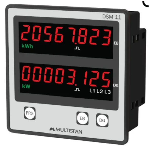 Multispan DSM-11 Dual Source Multifunction Meter 100-270V AC /DC Supply 96X96