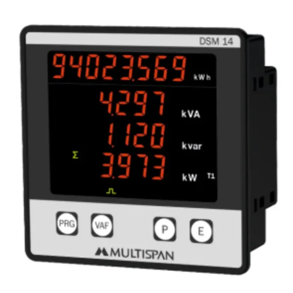 Multispan DSM-14 Dual Source Multifunction Meter 100-270V AC /DC Supply 96X96