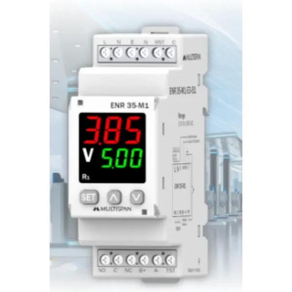 Multispan ENR-35-M1 Earth to Neutral Voltage Relay 100 -270V AC Supply 96X96