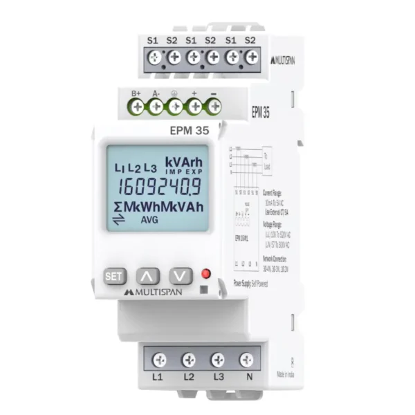 Multispan EPM-35 Din Rail Multifunction Meter  90X35