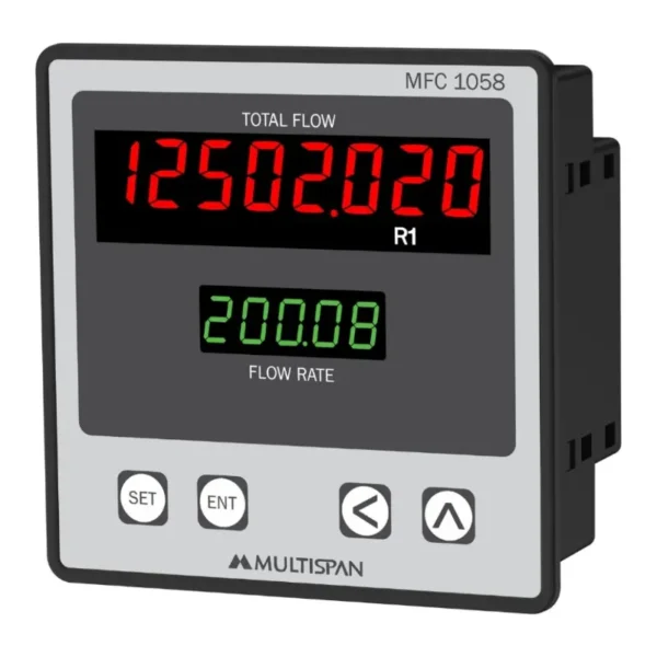 Multispan MFC-1058 Flow Totalizer 100-270V AC Supply 96X96