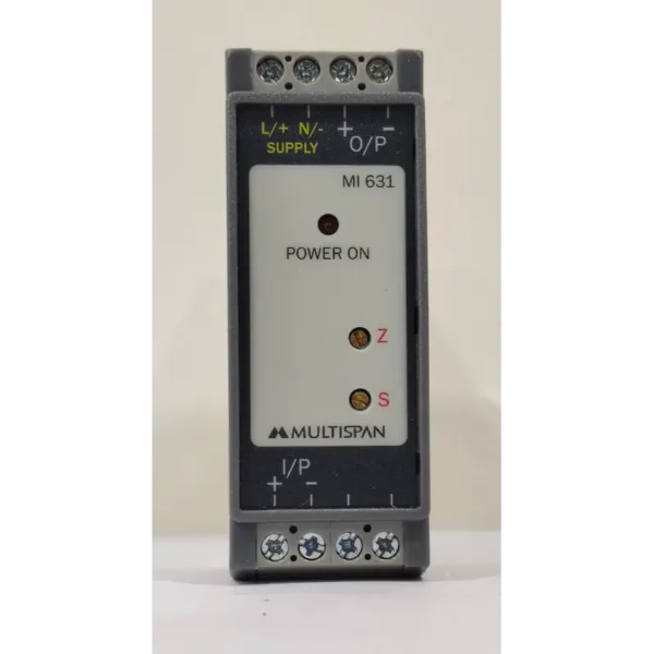 Multispan MI-631-E3-AA Signal Isolators 4-20mA DC Input 100-270V AC/DC Supply