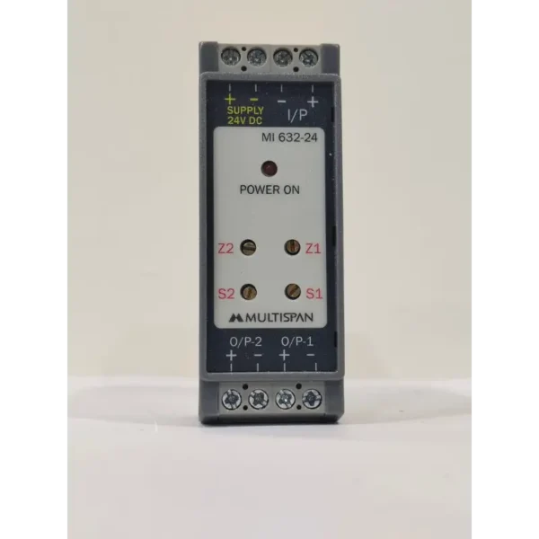 Multispan MI-632-24-A-VV Signal Isolator | 24V DC Supply | 4-20mA DC Input to Dual 0-10V DC