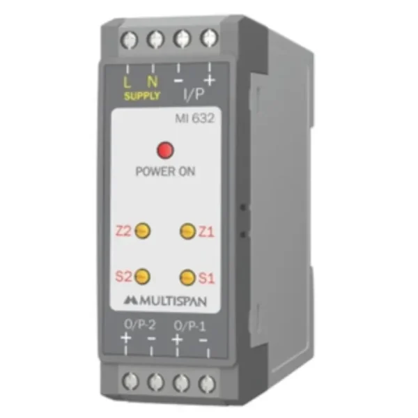 Multispan MI-632-24-V-VV Signal Isolator 24V DC Supply 0-10V DC