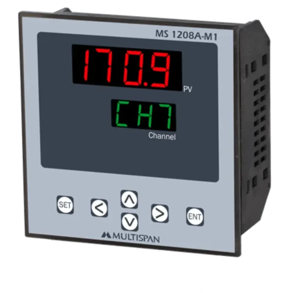 Multispan MS-1208A-M1 Digital Temperature Scanner RS-485 Modbus 8 channel 96X96