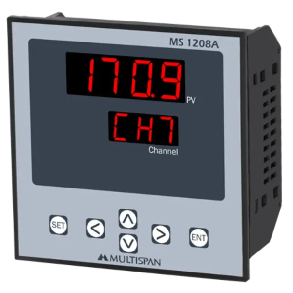 Multispan MS-1208A Temperature Process Scanner 8 channel 96X96