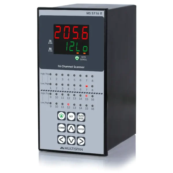 Multispan MS-5716R Process Scanner And Data Logger 100-270V AC/DC Supply 192X96