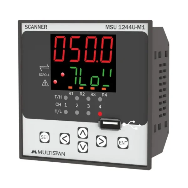 Multispan MSU-1244U-M1 Process Scanner And Data Logger 100-270V AC Supply 96X96