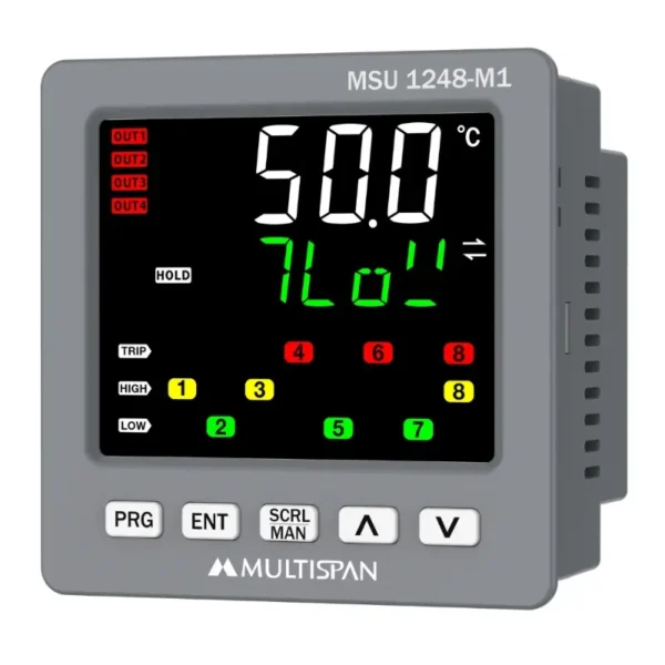 Multispan MSU-1248-M1 Process Scanner And Data Logger 8 channel 96X96