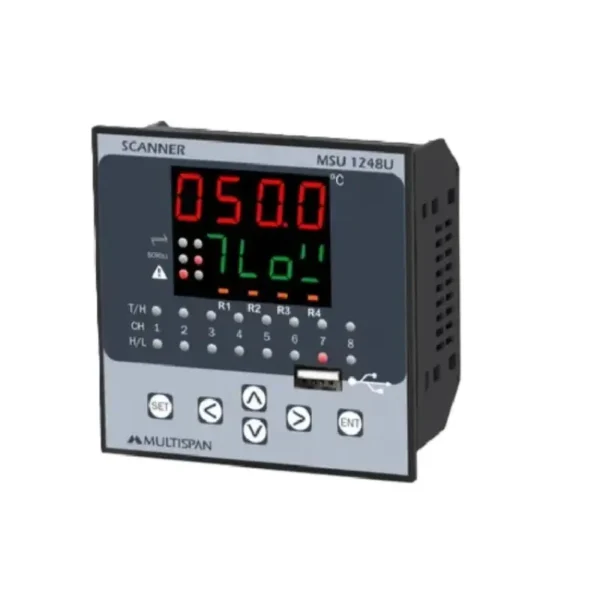 Multispan MSU-1248U Process Scanner And Data Logger 8 channel 96X96
