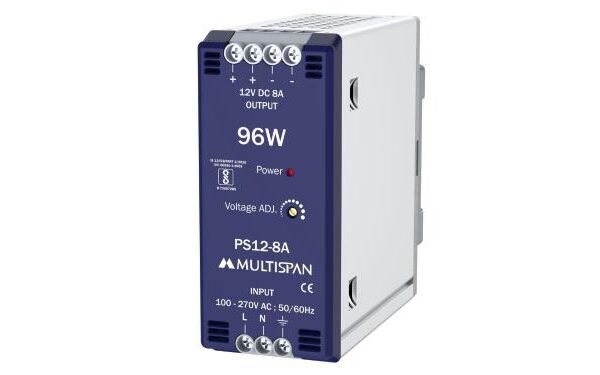 Multispan PS12-8A Power Supply DIN rail 105X45