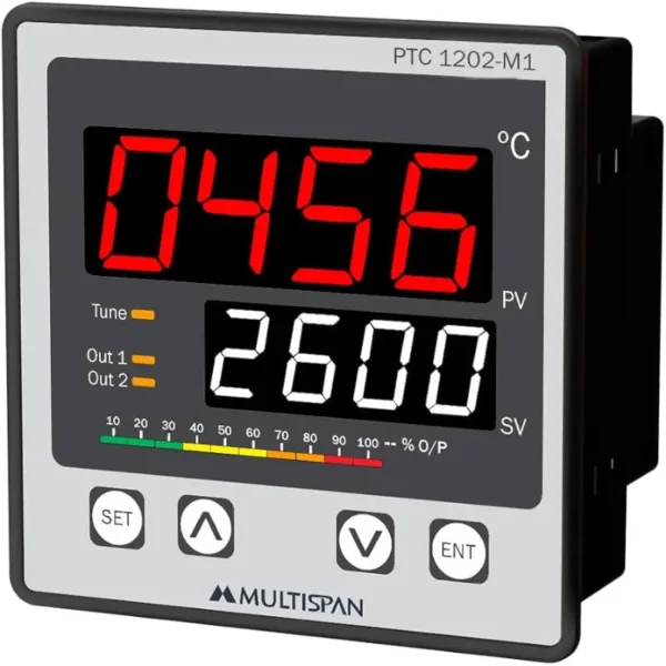Multispan PTC-1202-M1 Process Temperature Controller 96X96 100-270V AC Supply
