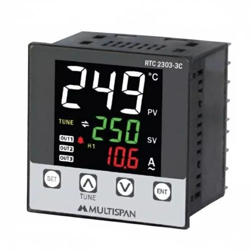 Multispan RTC-2303-3C Temperature Controller With Ampere 72X72