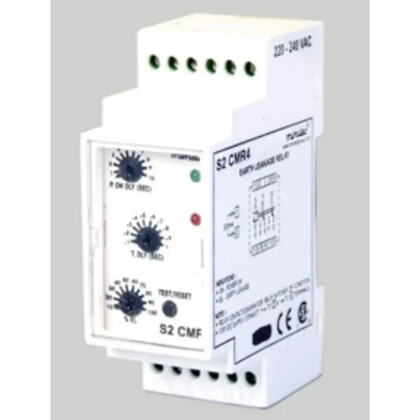 Minilec S2 CMR4 Earth Leakage Relay Power ON delay 1-10 Sec 415V AC