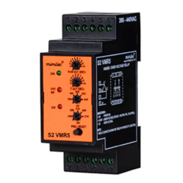 Minilec S2 VMR5 3 Phase Voltage Monitoring Relay 2CO 90X35