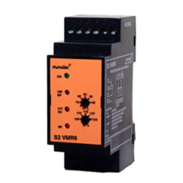 Minilec S2 VMR6 Phase Failure Relay with Under and Over voltage 90X35