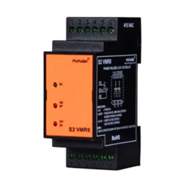 Minilec S2 VMR8 Phase Failure Relay with Under and Over Voltage Relay 110X35