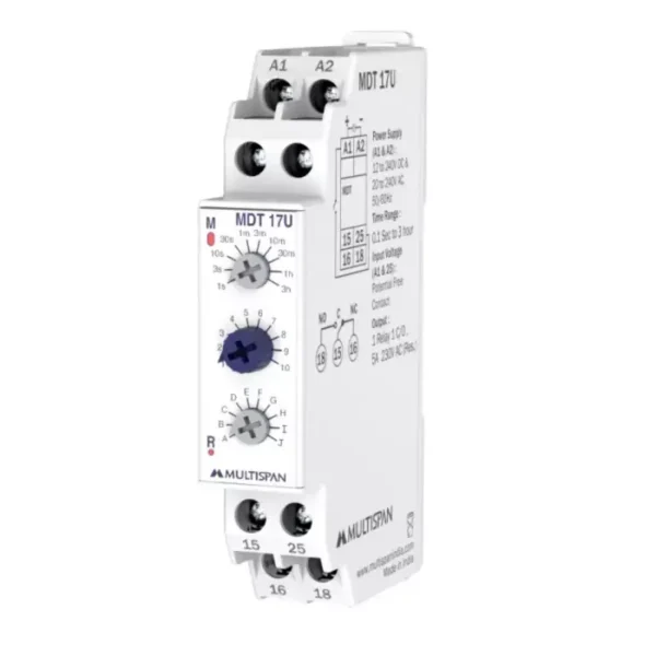 Multispan MDT-17U Multifunction Timer 12- 240V DC Supply  90X17.5