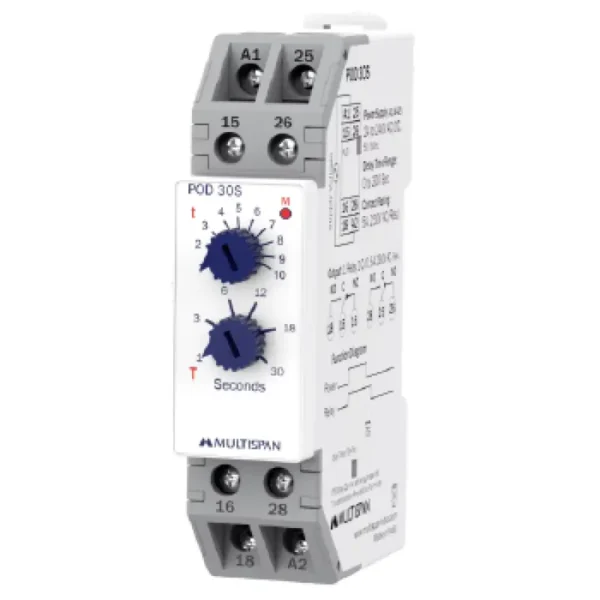 Multispan POD-30S Power Off Delay timer 100-270V AC Supply 90X22.5