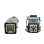 Sibass SE-04-4 Heavy Duty 4 Pin Connector Top Straight Bottom Surface CE Mark