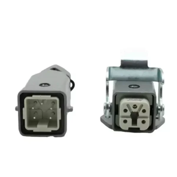 Sibass SE-04-4 Heavy Duty 4 Pin Connector Top Straight Bottom Surface CE Mark