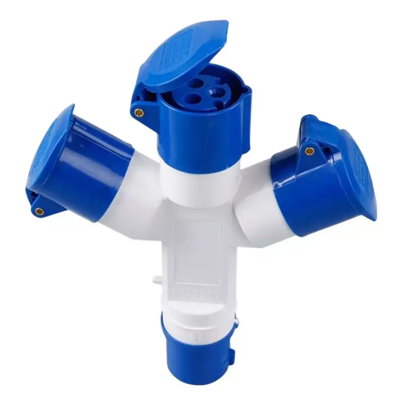 Sibass SE-1013 Electric 3 Way Socket 16A 5 Pin IP44 CE Mark Sibass SE-1013 Electric 3 Way Socket 16A 5 Pin IP44 CE Mark - Image 1