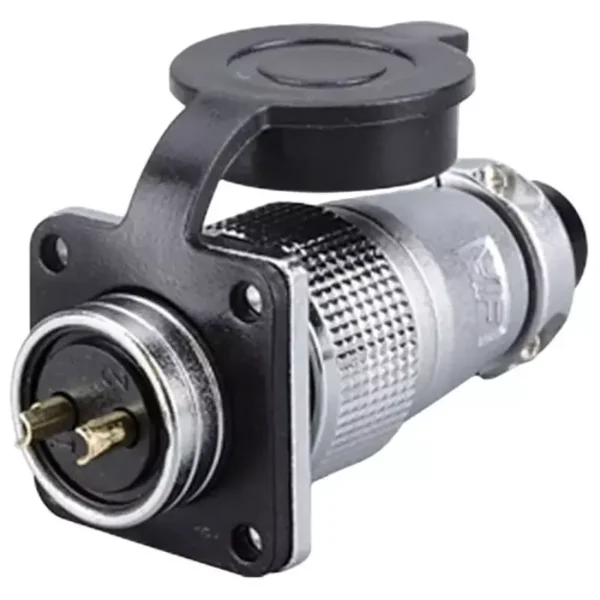 Sibass SE-28-2S Steel Round Connector 2 Pin 28MM CE Mark