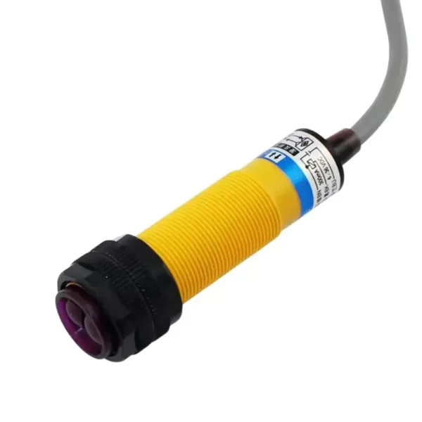 Sibass SE-E3F-DS10C2 Photo Optic Sensor Cylinder Type PVC Body 18mm Sensing Distance 10cm