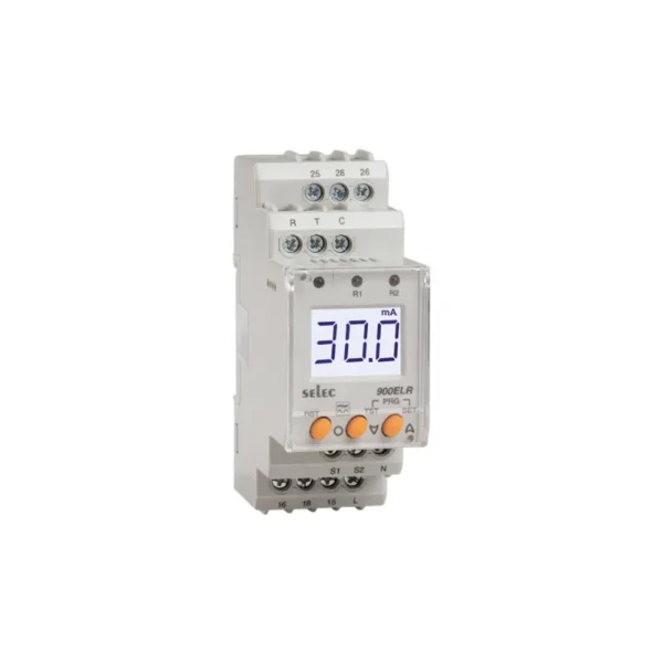 Selec 900ELR-2-230V-CE Digital Earth Leakage Relay 230V AC