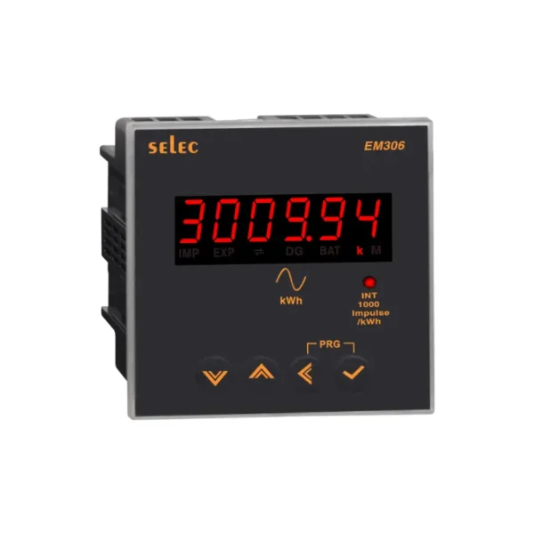 Selec EM306-C-CE CT Operated Energy Meter 40-300V AC/DC