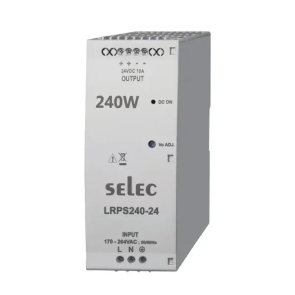 Selec LRPS240-24 240W 24V/10A DIN rail mounted Power Supply