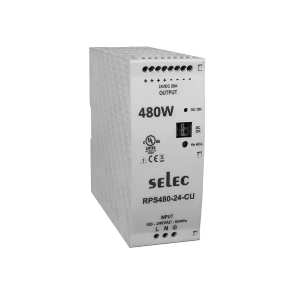 Selec RPS480-48-CU 480W 48V/10A DIN rail mounted Power Supply