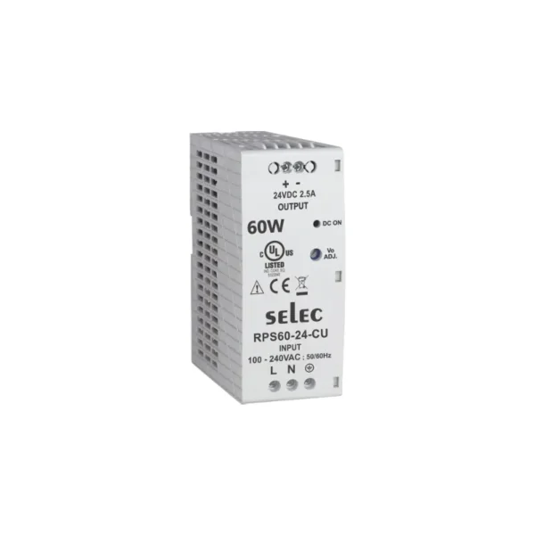 Selec RPS60-05-CU 50W 05V/10A DIN rail mounted Power Supply