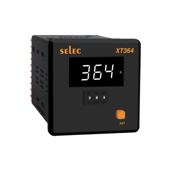 Selec XT364A Digital Timer 3 Digit Single White Display 90-270V AC/DC