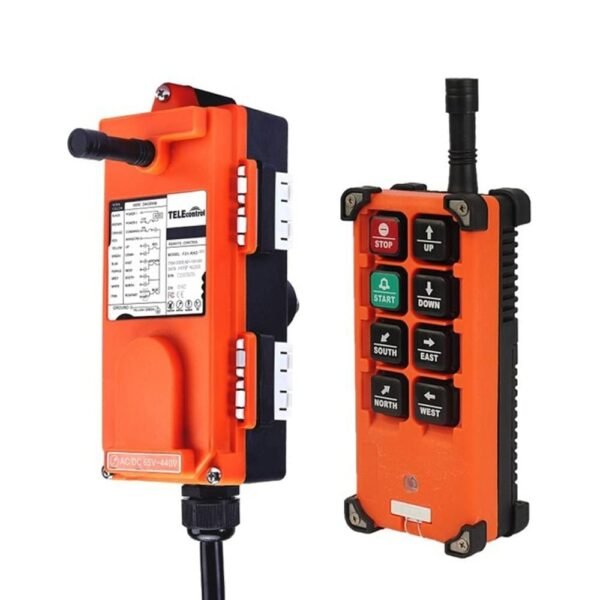POWER F21-E1B Hoist Crane Industrial Remote Control Wireless Transmitter Push Button Switch Channel (AC 36V-440V(50-60) 1 Transmitter + 1 Receiver)