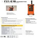 POWER F21-E1B Hoist Crane Industrial Remote Control Wireless Transmitter Push Button Switch Channel (AC 36V-440V(50-60) 1 Transmitter + 1 Receiver) - Image 4