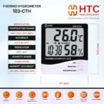 HTC 103 CTH Thermo Hygrometer, -50°C to 70°C, 10%RH-99%RH, 3 Line LCD - Image 3