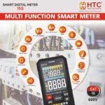 HTC 15S True RMS Smart Digital Multimeter with Color Display, 600V AC/DC, 10A & Temperature Measurement - Image 3