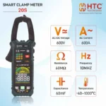 HTC 20S Smart True RMS Clamp Meter with 5999 Count Colour Display & Analog Bar Graph - Image 4