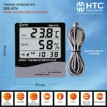 HTC 288 ATH Thermo Hygrometer, -50°C to 70°C, 10%RH-99%RH, 3m Sensor Length - Image 2