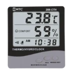 HTC 288 CTH Thermo Hygrometer, -50°C to 70°C, 10%RH-99%RH, Dual-line LCD