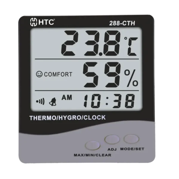 HTC 288 CTH Thermo Hygrometer, -50°C to 70°C, 10%RH-99%RH, Dual-line LCD