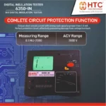 HTC 6350-IN 5000V High Voltage Digital Insulation Tester up to 200 Automatic Ranging - Image 2