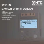 HTC 7250-IN 5000V Digital Insulation Tester up to 1000 with PI, DAR and USB Interface - Image 5