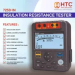 HTC 7250-IN 5000V Digital Insulation Tester up to 1000 with PI, DAR and USB Interface - Image 2