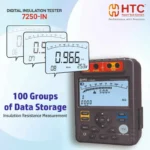 HTC 7250-IN 5000V Digital Insulation Tester up to 1000 with PI, DAR and USB Interface - Image 4