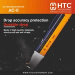 HTC AC-II Non-Contact AC Voltage Detector Pen, 90V to 1000V AC with LED & Flashlight - Image 3