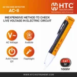 HTC AC-II Non-Contact AC Voltage Detector Pen, 90V to 1000V AC with LED & Flashlight - Image 5